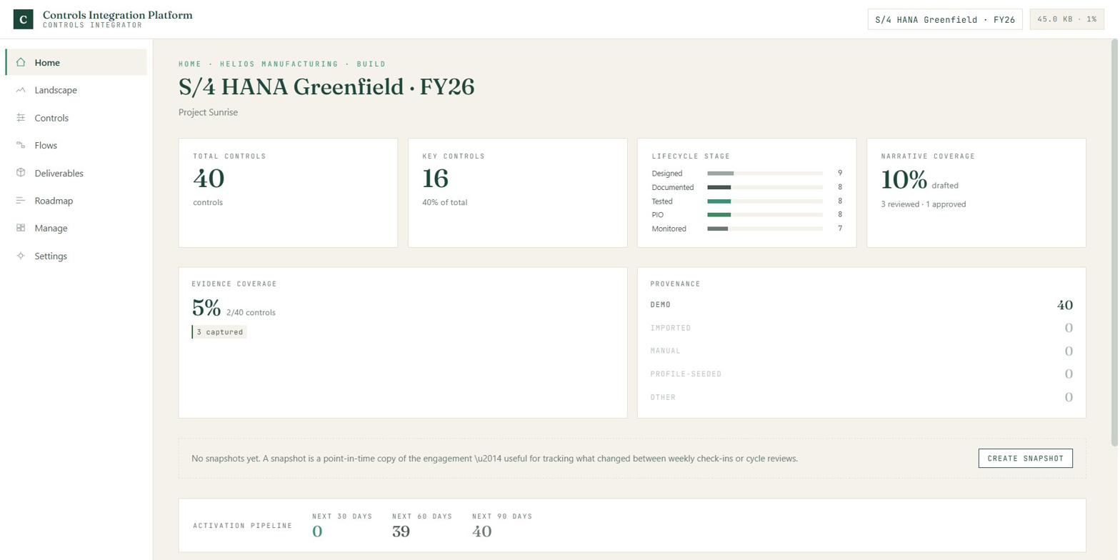 Controls Integration Platform screenshot
